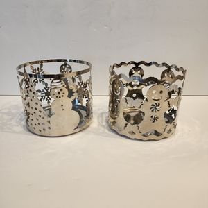 Bath & Body Works Snowman And Gingerbread Man Large 3-Wick Candle Sleeve